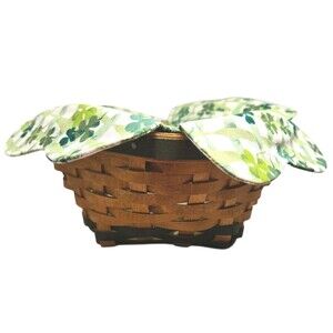 Longaberger Lucky Twist  Basket / Fabric Liner 2006 St. Patricks Day Collection